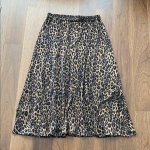 Zara Metallic Leopard Skirt